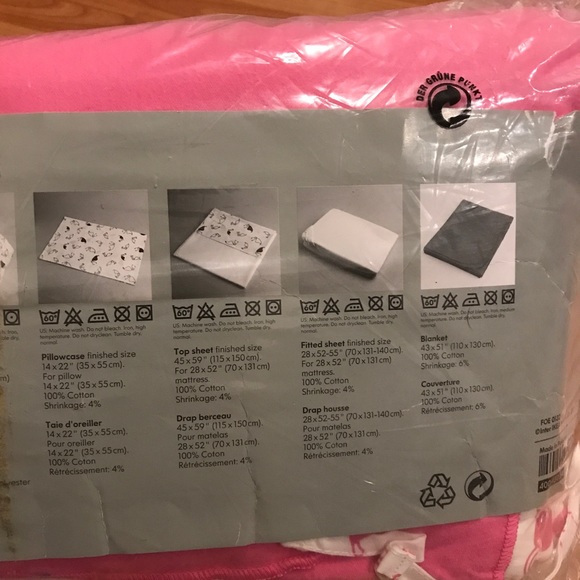 New Ikea baby crib baby girl bedding sheet blanket - Picture 7 of 8